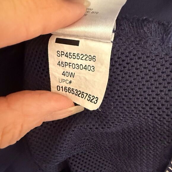 IZOD Golf Shorts Mens Solid Flat Front Navy Size 40 Performance Stretch Flex - Picture 9 of 12